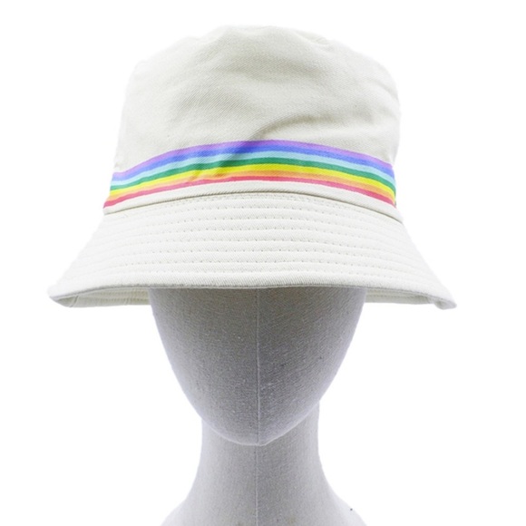 Rainbow Trim Bucket Hat - Picture 3 of 3